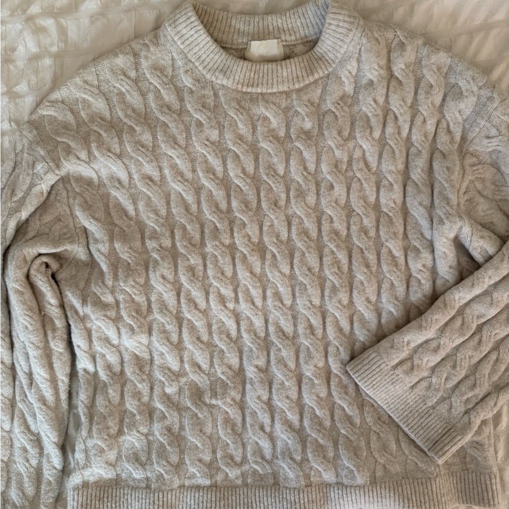 H&M Cable-Knit Crewneck Sweater